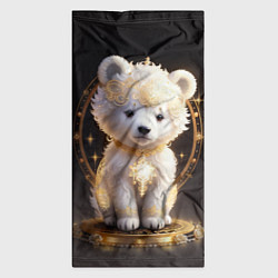 Бандана-труба Белый медвежонок, цвет: 3D-принт — фото 2