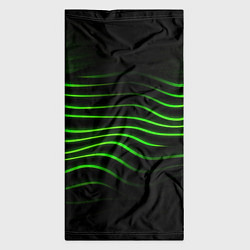 Бандана-труба Зеленые абстрактные волны, цвет: 3D-принт — фото 2