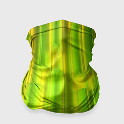 Бандана-труба Зеленые неоновые полосы, цвет: 3D-принт