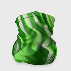 Бандана-труба Зеленые объемные полосы, цвет: 3D-принт