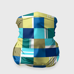 Бандана-труба Ретро квадраты, цвет: 3D-принт