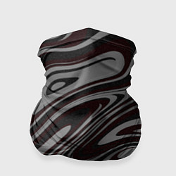 Бандана-труба Абстракция тёмно-серый с красным, цвет: 3D-принт