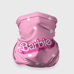 Бандана-труба Барби - белый горошек на розовом, цвет: 3D-принт