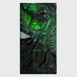 Бандана-труба Объемные зеленые абстракции, цвет: 3D-принт — фото 2