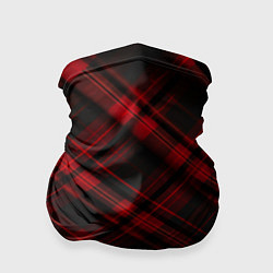 Бандана-труба Тёмно-красная шотландская клетка, цвет: 3D-принт