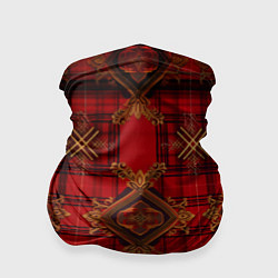 Бандана-труба Красная шотландская клетка royal stewart, цвет: 3D-принт