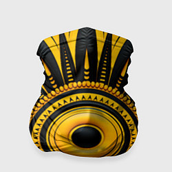 Бандана-труба Желто-черный узор в африканском стиле, цвет: 3D-принт
