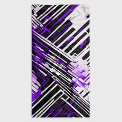 Бандана-труба Киберпанк линии белые и фиолетовые, цвет: 3D-принт — фото 2