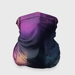 Бандана-труба Цветные пиксели retro, цвет: 3D-принт