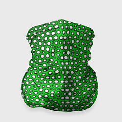 Бандана-труба Белые пузырьки на зелёном фоне, цвет: 3D-принт