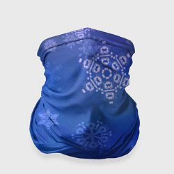 Бандана-труба Декоративные снежинки на фиолетовом, цвет: 3D-принт