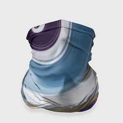 Бандана Абстрактный волнистый узор фиолетовый с голубым