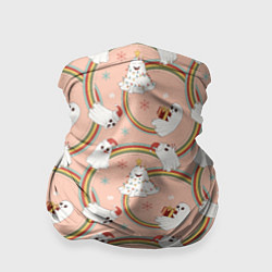 Бандана-труба Новогодние привидения, цвет: 3D-принт
