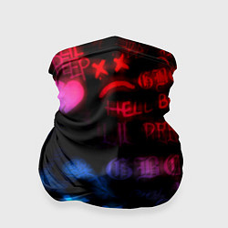 Бандана-труба Lil peep neon rap music, цвет: 3D-принт