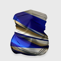 Бандана-труба Blue white abstract, цвет: 3D-принт