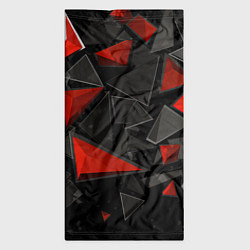 Бандана-труба Черные и красные треугольные частицы, цвет: 3D-принт — фото 2