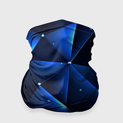 Бандана-труба Синяя геометрическая абстракция, цвет: 3D-принт