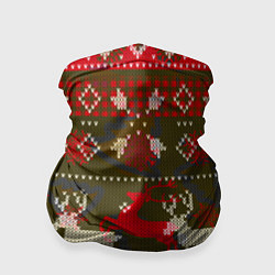 Бандана-труба Рождественский орнамент, цвет: 3D-принт