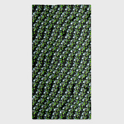 Бандана-труба Зелёные черепа на чёрном фоне, цвет: 3D-принт — фото 2