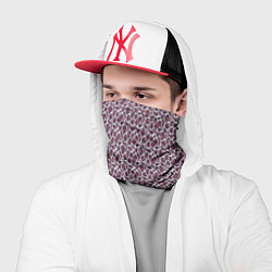 Бандана-труба Стилизованный бело-розовый, цвет: 3D-принт — фото 2