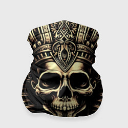 Бандана-труба Золотой череп Египетского фараона, цвет: 3D-принт