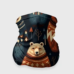 Бандана-труба Медведи индейцы, цвет: 3D-принт