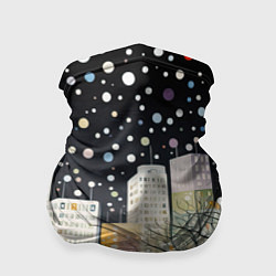 Бандана-труба Новогодний ночной город, цвет: 3D-принт