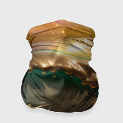 Бандана-труба Перламутровые блестящие волны радужных цветов, цвет: 3D-принт