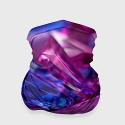 Бандана-труба Розовые и синие битые стекла, цвет: 3D-принт