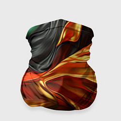 Бандана-труба Оранжевая и зеленый абстракция, цвет: 3D-принт