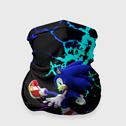 Бандана-труба Sonic sega game неоновая текстура, цвет: 3D-принт