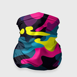 Бандана Кислотная яркая абстракция в камуфляжном стиле