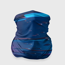 Бандана-труба Неоновая поверхность синяя с каплями воды, цвет: 3D-принт