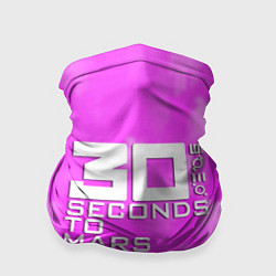 Бандана-труба 30 seconds to mars pink, цвет: 3D-принт