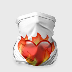 Бандана-труба Сердце в огне эмодзи, цвет: 3D-принт