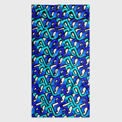 Бандана-труба Синий узор и чёрная обводка, цвет: 3D-принт — фото 2
