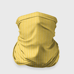 Бандана-труба Жёлтый в белую полоску, цвет: 3D-принт