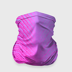 Бандана-труба Розовые градиентные линии, цвет: 3D-принт