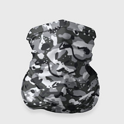 Бандана-труба Серый пиксельный камуфляж, цвет: 3D-принт