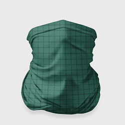 Бандана-труба Патиново-зелёный в клетку, цвет: 3D-принт