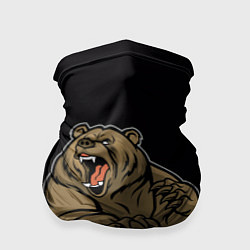 Бандана-труба Бурый медведь злится, цвет: 3D-принт