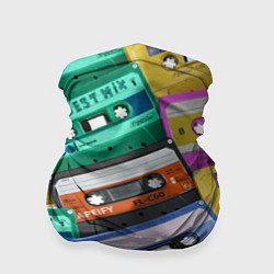 Бандана-труба Аудио кассеты разноцветные, цвет: 3D-принт