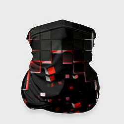 Бандана Окно в пространство - черно-красные кубы