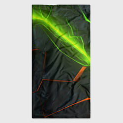 Бандана-труба Green neon abstract geometry, цвет: 3D-принт — фото 2