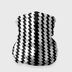 Бандана-труба Чёрно-белые вертикальные полосы, цвет: 3D-принт