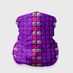 Бандана-труба Фиолетовые плитки, цвет: 3D-принт