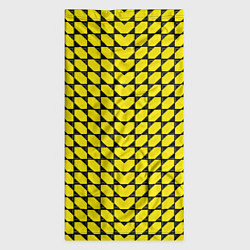 Бандана-труба Жёлтые лепестки шестиугольники, цвет: 3D-принт — фото 2