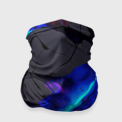 Бандана Темный синий неон из разлома плит