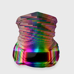 Бандана-труба Светящаяся неоновая галерея, цвет: 3D-принт