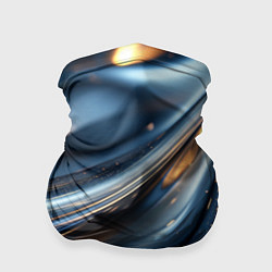 Бандана-труба Синяя обтекаемая текстура, цвет: 3D-принт